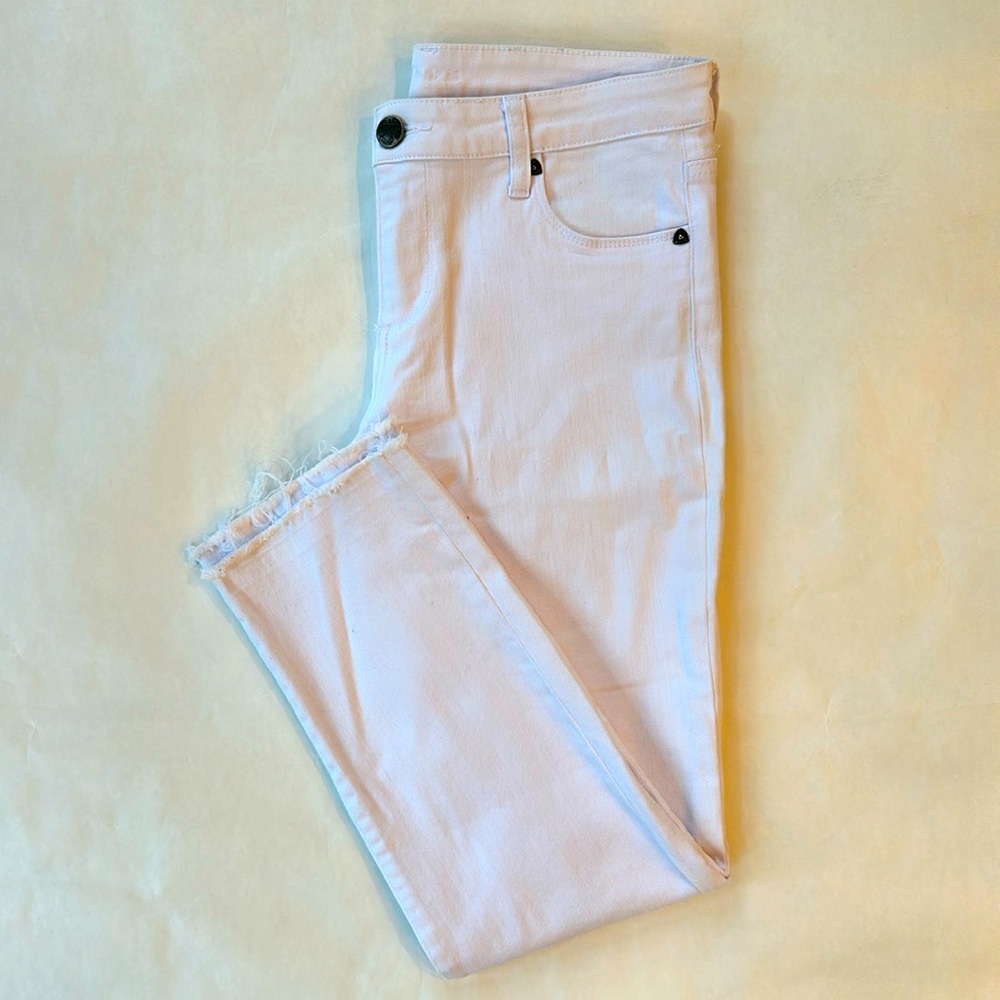 Kut From The Kloth Reese Ankle Straight Leg white, size 6